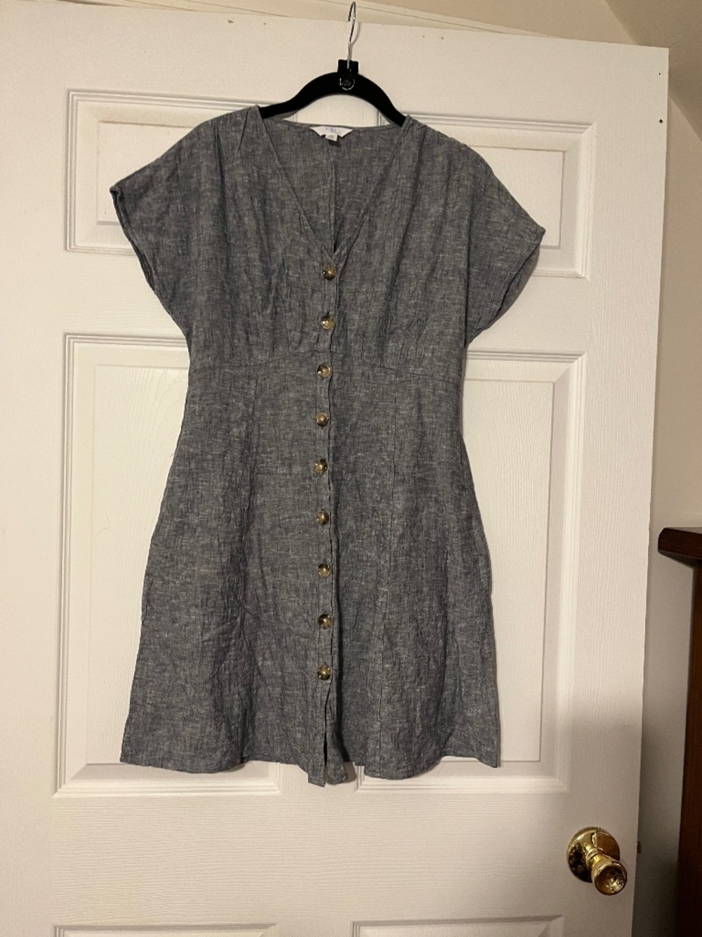 Time & Tru button front dress. Chambray black xs 0-2